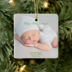 De eerste kerstgeboorte van Baby Keramisch Ornament