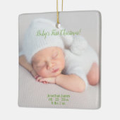 De eerste kerstgeboorteland van baby keramisch ornament (Links)