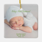 De eerste kerstgeboorteland van baby keramisch ornament (Voorkant)