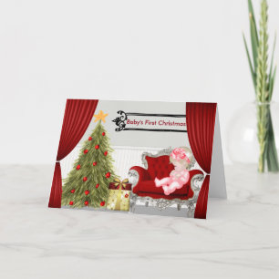 De Eerste Kerstkaart van de baby Feestdagen Kaart