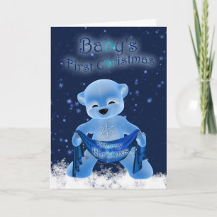De Eerste Kerstkaart van de baby met Leuke Kleine Feestdagen Kaart