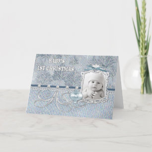 De Eerste Kerstkaart van de Jongens van het baby Feestdagen Kaart