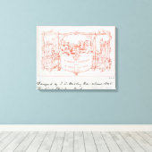 De eerste kerstkaart, van J.C.Horsley, 1843 Canvas Afdruk (Insitu (Houten vloer))