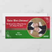 De Eerste Kerstkaart van tweelingen (Voorkant)