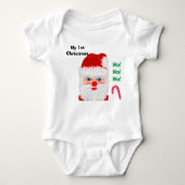 De eerste kerstkerstkerstkerstman van baby romper (Voorkant)