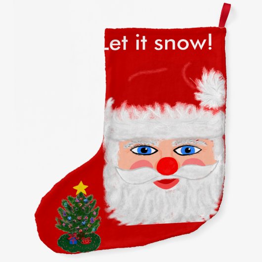 De eerste kerstkerstman van baby's grote kerstsok (Achterkant)