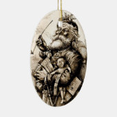 De eerste kerstman keramisch ornament (Rechts)