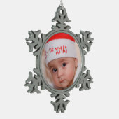 De eerste kerstman van baby's Ornament Snowflake (Links)