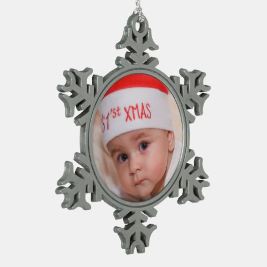 De eerste kerstman van baby's Ornament Snowflake (Links)