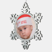 De eerste kerstman van baby's Ornament Snowflake (Rechts)