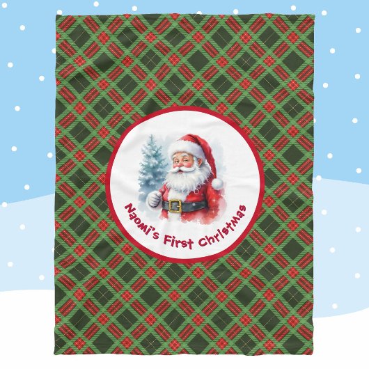 De eerste kerstman van de baby, de kerstman, de ke fleece deken