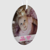 De eerste Kerstmis met foto's voor baby's Ornament (voorkant)