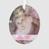 De eerste Kerstmis met foto's voor baby's Ornament (voorkant)
