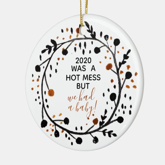 De eerste Kerstmis samen met een Baby Keramisch Ornament (Links)