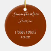 De eerste Kerstmis samen met een Baby Keramisch Ornament (Achterkant)