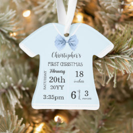 De eerste kerstmis van baby met foto ornament