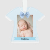 De eerste kerstmis van baby met foto ornament (achterkant)