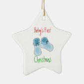 De eerste kerstmis van de baby. keramisch ornament (Rechts)