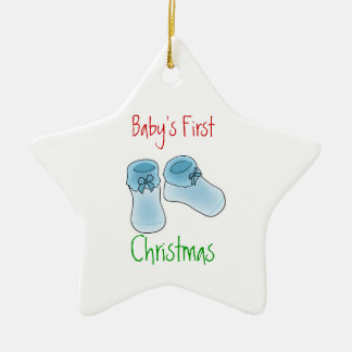 De eerste kerstmis van de baby. keramisch ornament