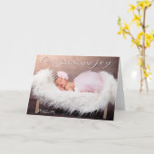 De eerste Kerstmis van de baby Onze vreugde - de F Kaart (Gele Bloem)