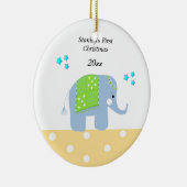 De eerste Kerstmis van de Indiase Elephant Baby Keramisch Ornament (Rechts)