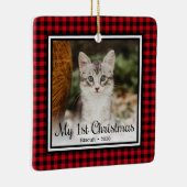 De eerste Kerstmis van Kitten Keramisch Ornament (Rechts)