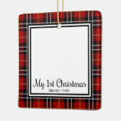 De eerste Kerstmis van Kitten Keramisch Ornament (Links)