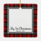 De eerste Kerstmis van Kitten Keramisch Ornament (Achterkant)