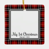 De eerste Kerstmis van Kitten Keramisch Ornament (Voorkant)