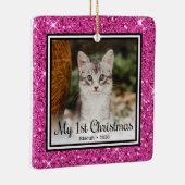 De eerste Kerstmis van Kitten Keramisch Ornament (Rechts)