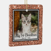 De eerste Kerstmis van Kitten Keramisch Ornament (Rechts)