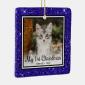 De eerste Kerstmis van Kitten Keramisch Ornament (Rechts)