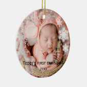 De eerste kerstperiode van baby's keramisch ornament (Rechts)