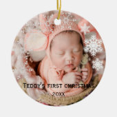 De eerste kerstperiode van baby's keramisch ornament (Voorkant)