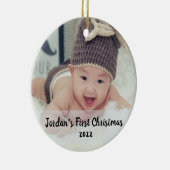 De eerste kerstperiode van baby's keramisch ornament (Rechts)