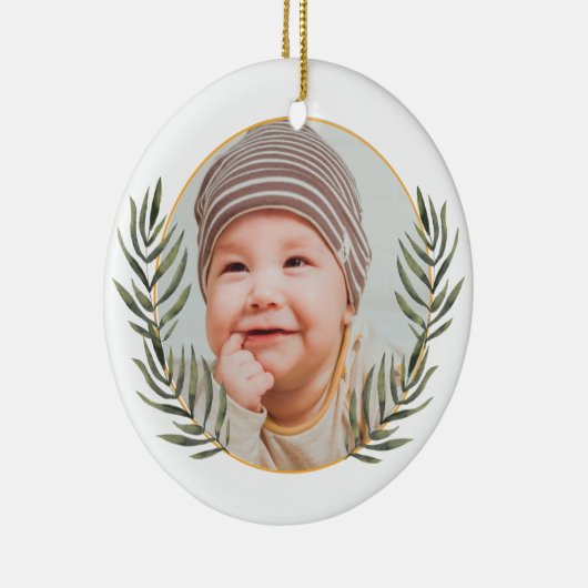 De eerste kerstperiode van baby's keramisch ornament (Rechts)