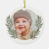 De eerste kerstperiode van baby's keramisch ornament (Voorkant)