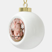 De eerste kerstperiode van baby's keramische bal ornament (Rechts)