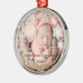 De eerste kerstperiode van baby's metalen ornament (Links)