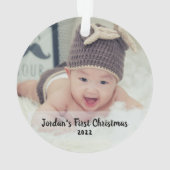 De eerste kerstperiode van baby's ornament (achterkant)