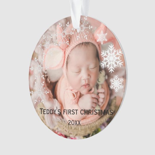 De eerste kerstperiode van baby's ornament (voorkant)