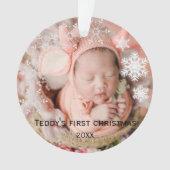 De eerste kerstperiode van baby's ornament (voorkant)