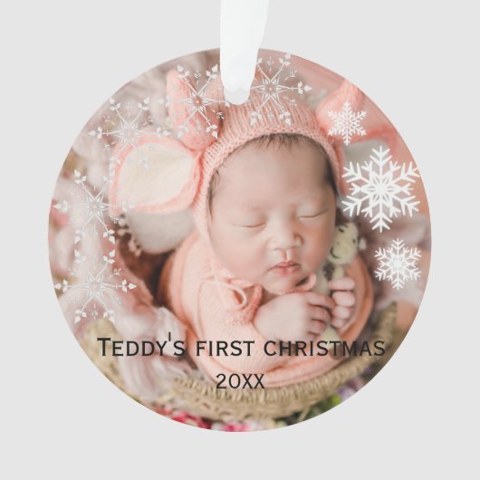 De eerste kerstperiode van baby's ornament (voorkant)