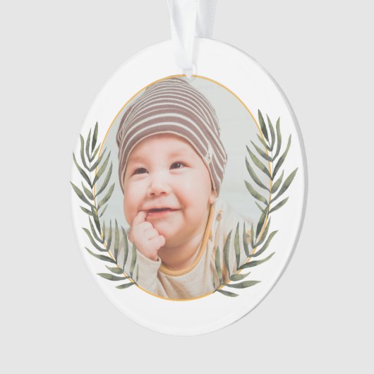 De eerste kerstperiode van baby's ornament (voorkant)