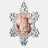 De eerste kerstperiode van baby's tin sneeuwvlok ornament (Rechts)