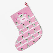 De eerste kerstroze voor baby's grote kerstsok (Achterkant (Hangend))