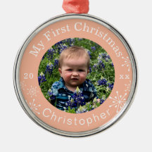 De eerste kerstsnowflakes van baby's Blush Custom