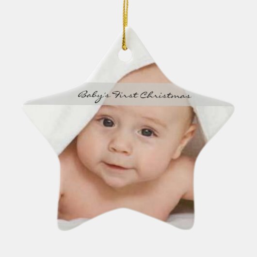 De eerste kerststerrennaam van baby's Ornament Bir (Voorkant)