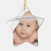 De eerste kerststerrennaam van baby's Ornament Bir (Links)