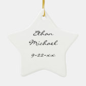 De eerste kerststerrennaam van baby's Ornament Bir (Achterkant)